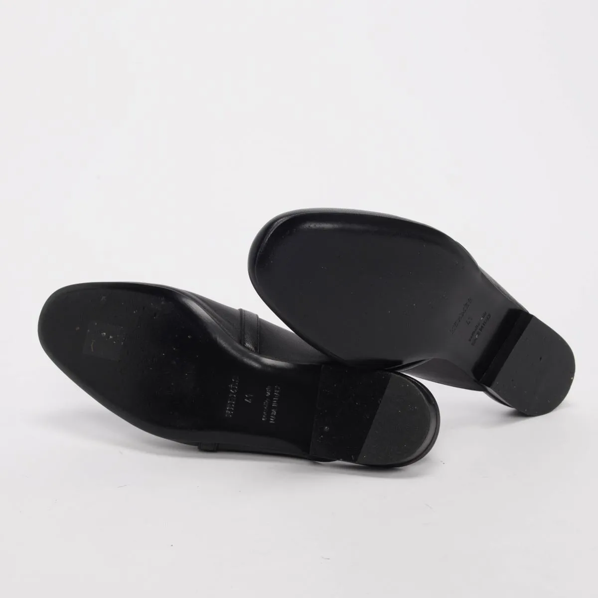 Hermes Black Goatskin Oz Mules 41